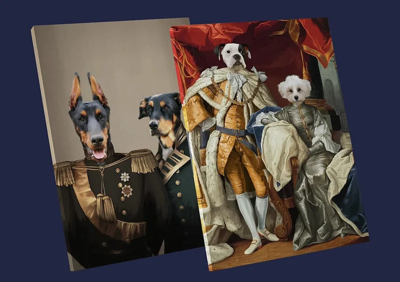Renaissance Portrait - Two Pets