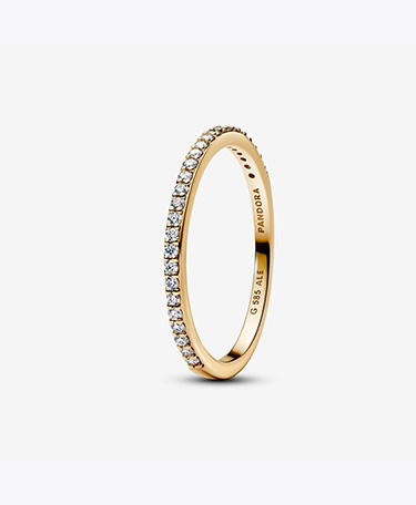 Pandora Era 14k Gold Lab-grown Diamond Half Eternity Pavé Band Ring
