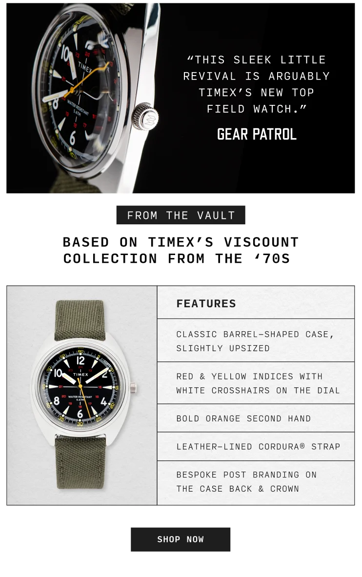 Timex x Bespoke Post Field Watch