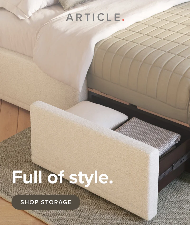 Full of style: shop storage.