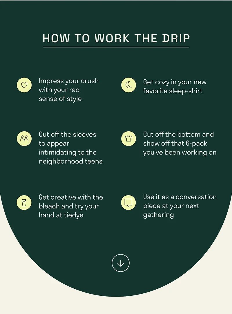 How to work the drip. Impress your crush with your rad sense of style.