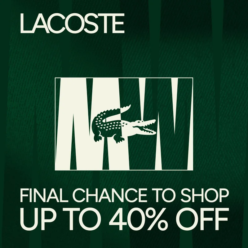 Final chance to shop up to 40% off!