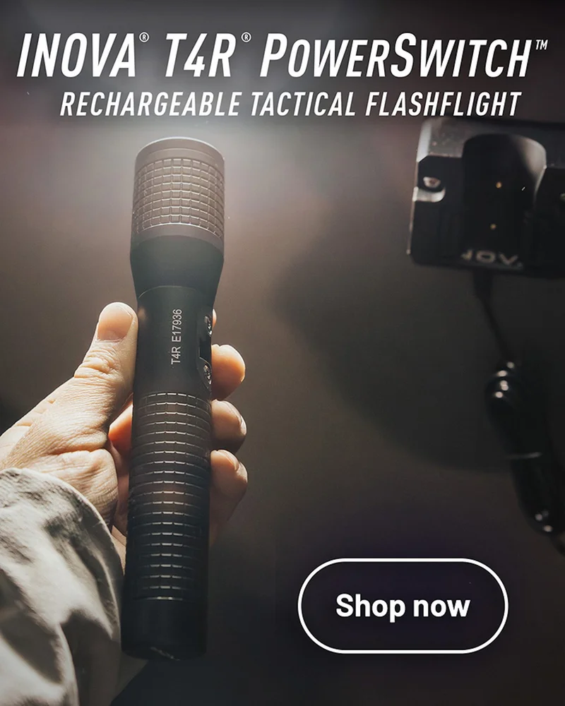 INOVA® T4R® PowerSwitch™ Rechargeable Tactical Flashlight