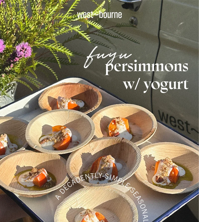 Fuyu Persimmons with Yogurt