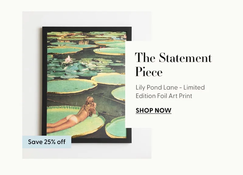 Lily Pond Lane - Limited Edition Foil Art Print