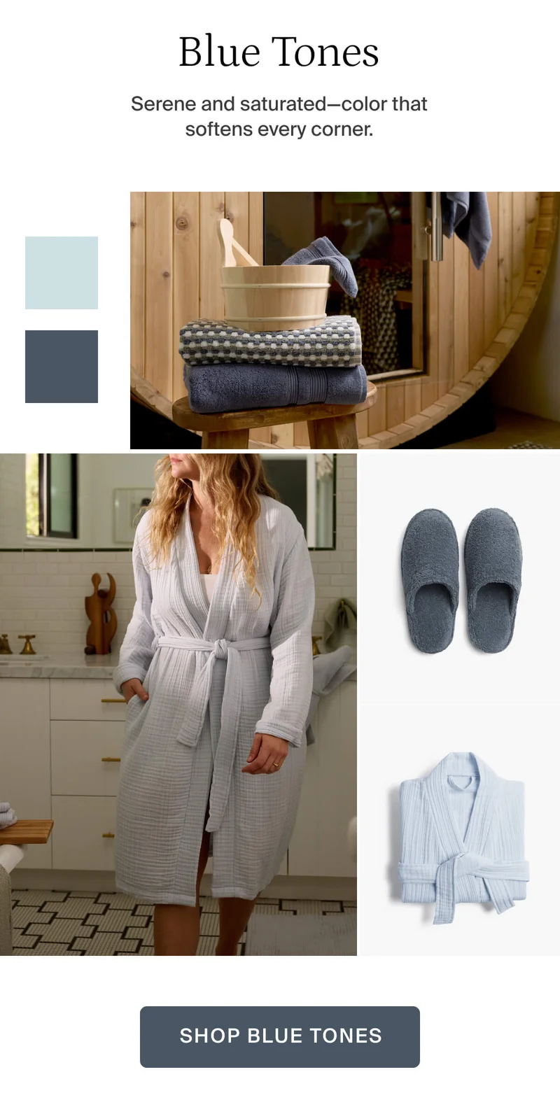 Shop blue tones