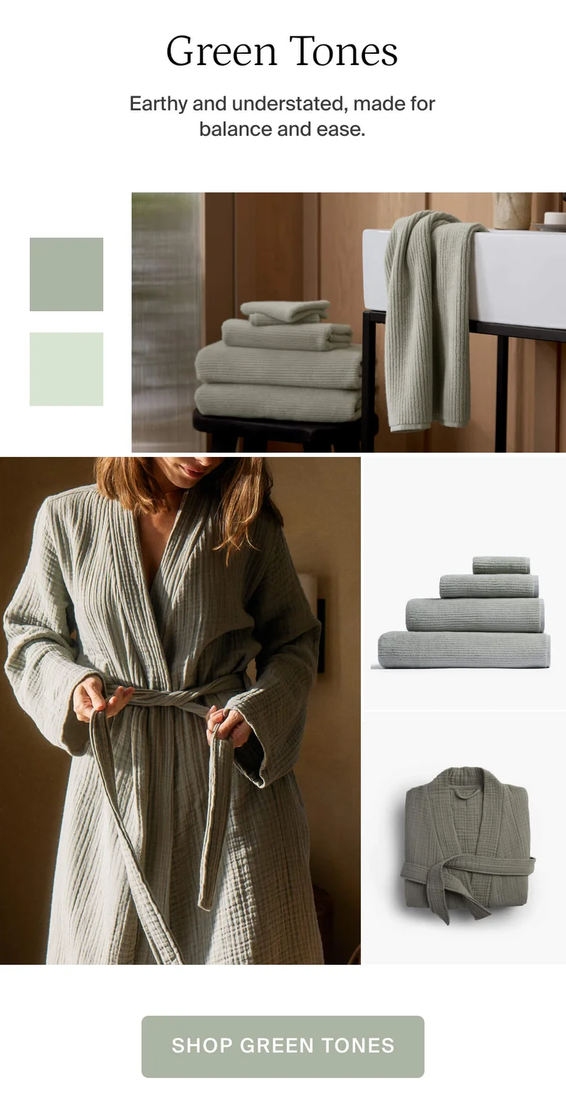 Shop green tones
