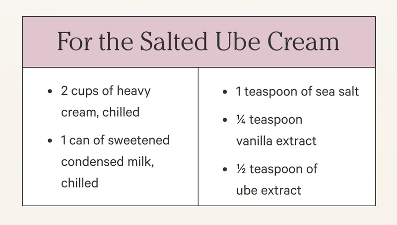 For the Salted Ube Cream
