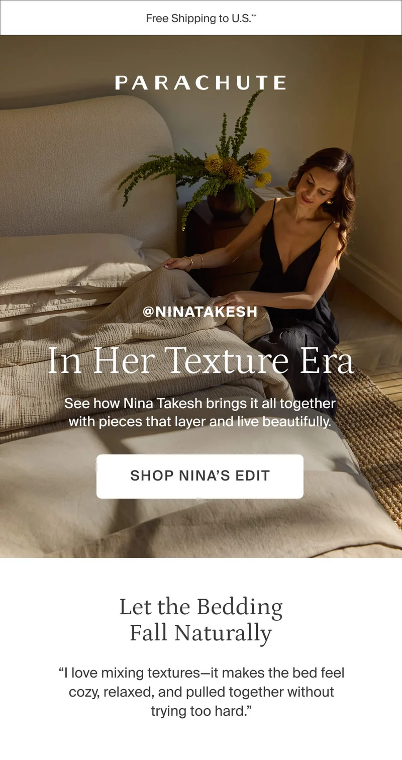 In her texture era. Shop Nina's edit.