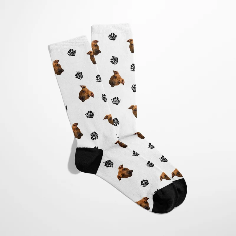 Image of Crown and Paw Custom Face Socks