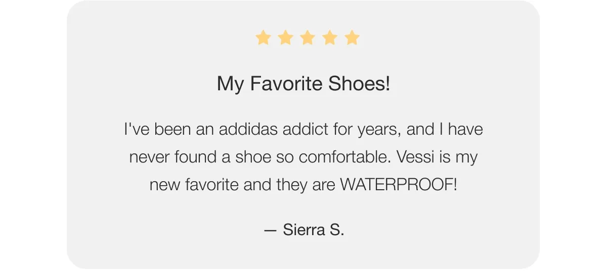GIF of five star reviews for the Everyday Classics.