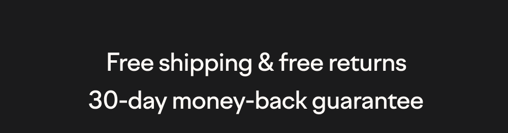 Free shipping, exchanges and returns through January 15th