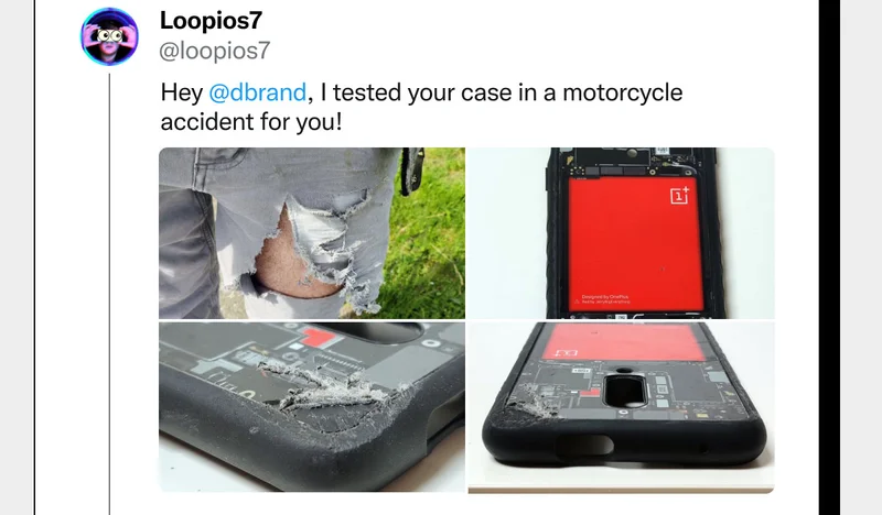 Hey dbrand, I tested your case in a motorcycle accident for you!