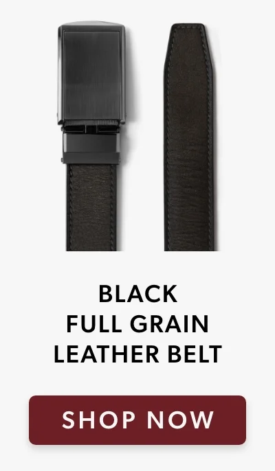 Black Full Grain Leather Belt