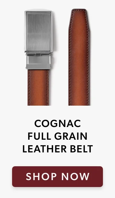 Cognac Full Grain Leather Belt