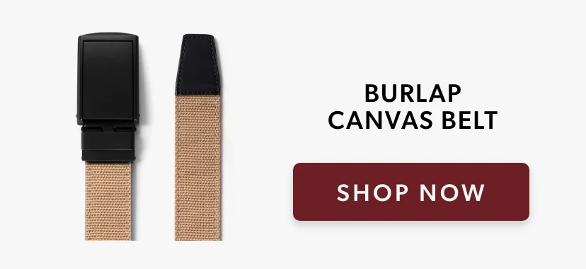 Burlap Canvas Belt