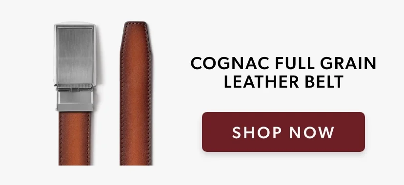 Cognac Full Grain Leather Belt
