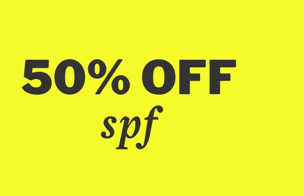 50% OFF spf