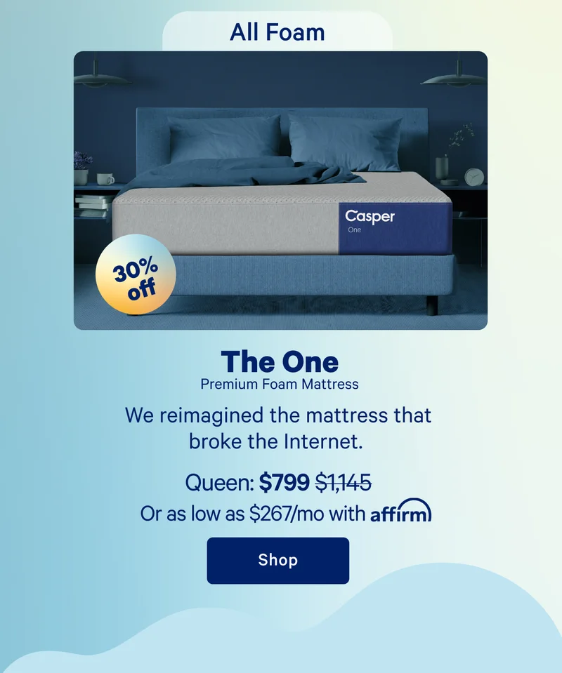 The One Premium Foam Mattress; We reimagined the mattress that broke the Internet.