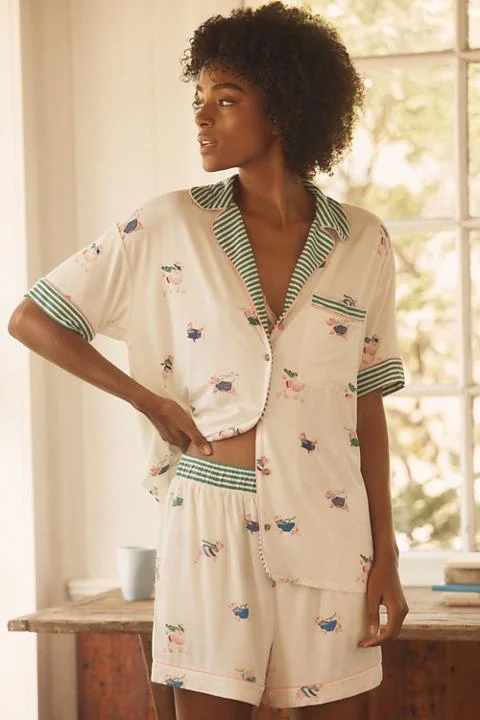 The LyreBird ModaLuxe Short Sleeve Pajama Shirt