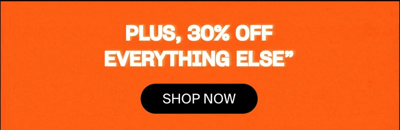 PLUS, 30% OFF EVERYTHING ELSE