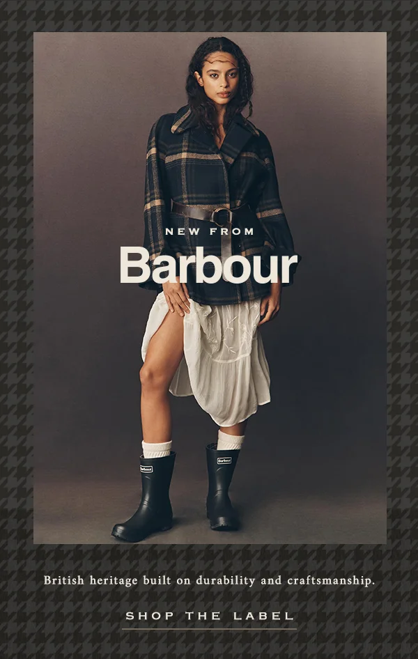 new from barbour, British heritage built on durability and craftsmanship. shop the label