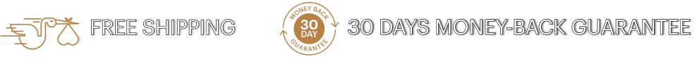 Free shipping and 30 days money-back guarantee