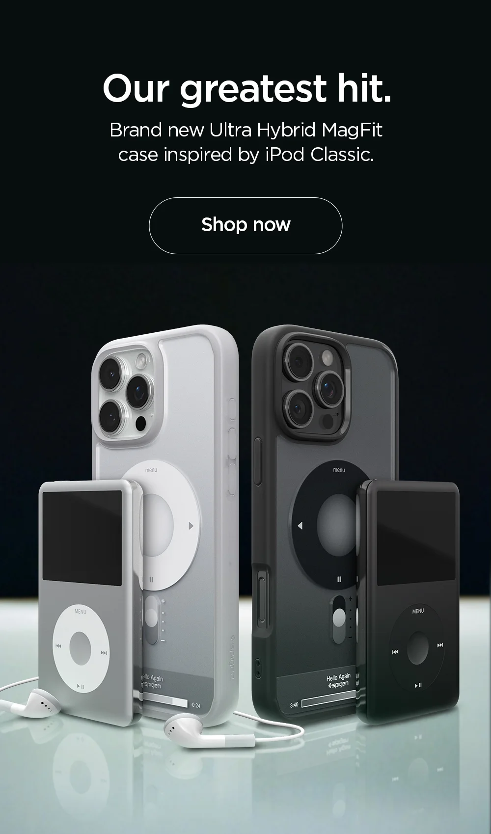 Our greatest hit. Brand new Ultra Hybrid MagFit case inspired by iPod Classic. Shop now.