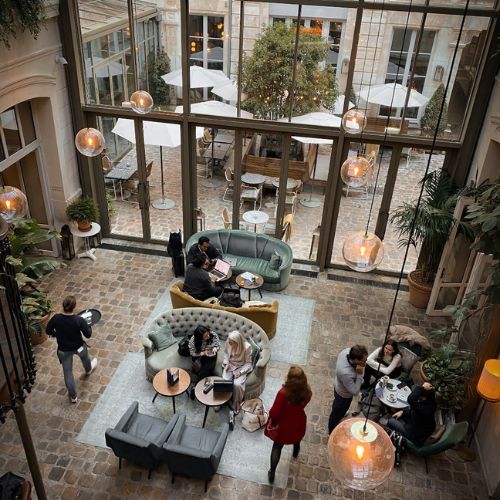 The lobby in Paris