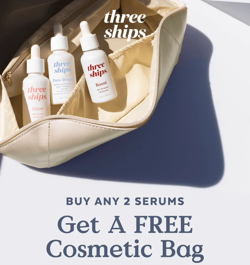 Buy any 2 serums, Get A FREE Cosmetic Bag