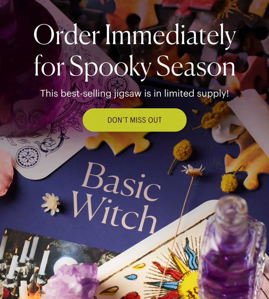 Basic Witch: Order Immediately for Spooky Season - This best-selling jigsaw is in limited supply! Don't miss out