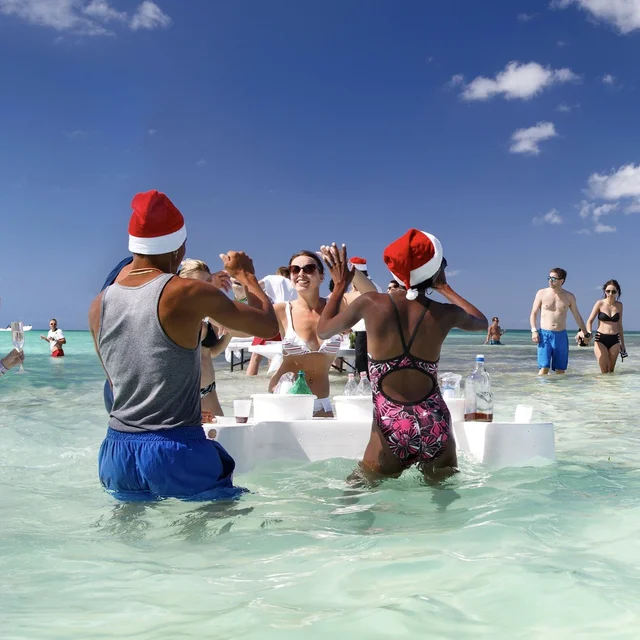 Christmas party in the Caribbean Sea