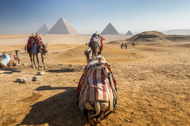 Egypt. Cairo - Giza. General view of pyramids