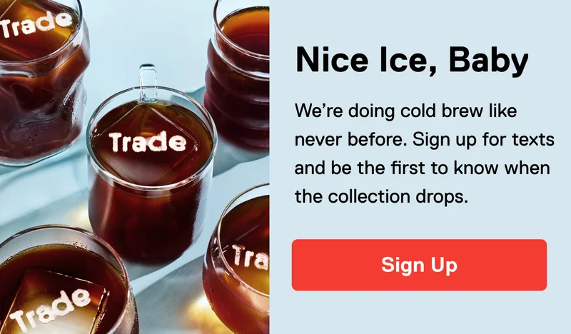 Nice Ice, Baby. Sign Up for SMS