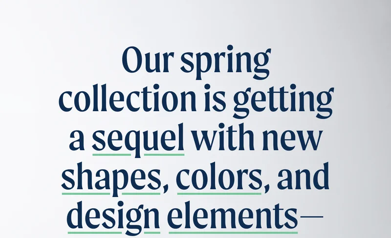 Our spring collection