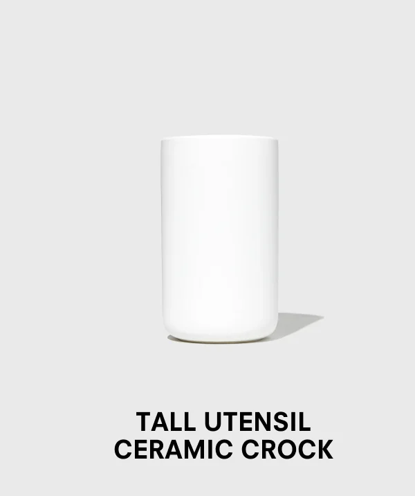 Tall utensil ceramic crock