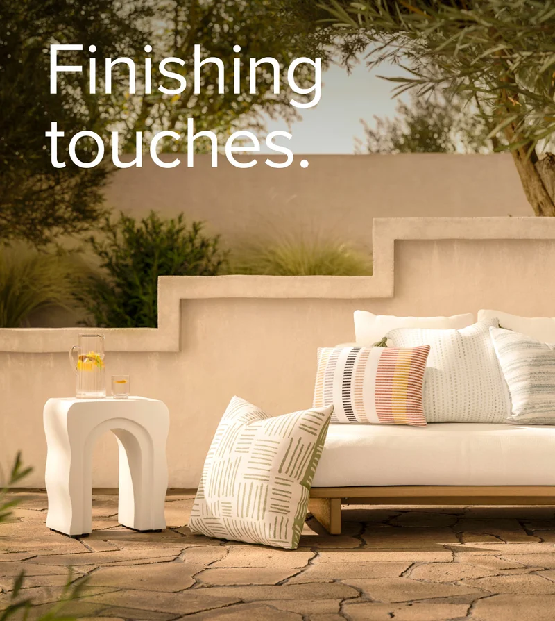 Outdoor finishing touches.