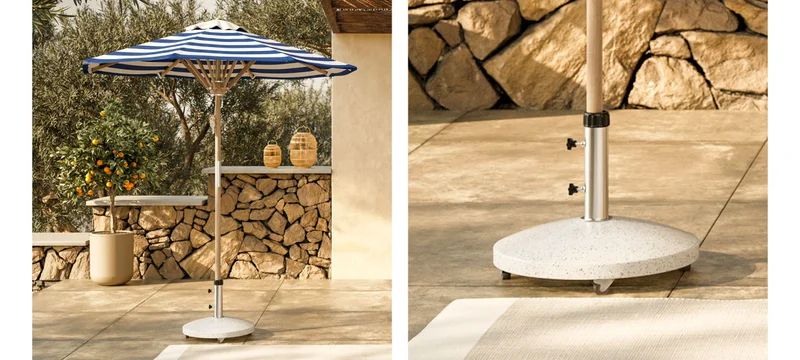 Throw shade the right way and keep it based with Article's umbrellas and bases.