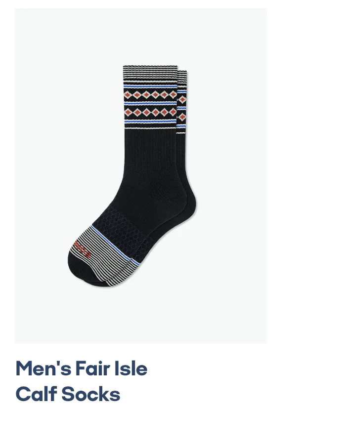 Men's Fair Isle Calf Socks