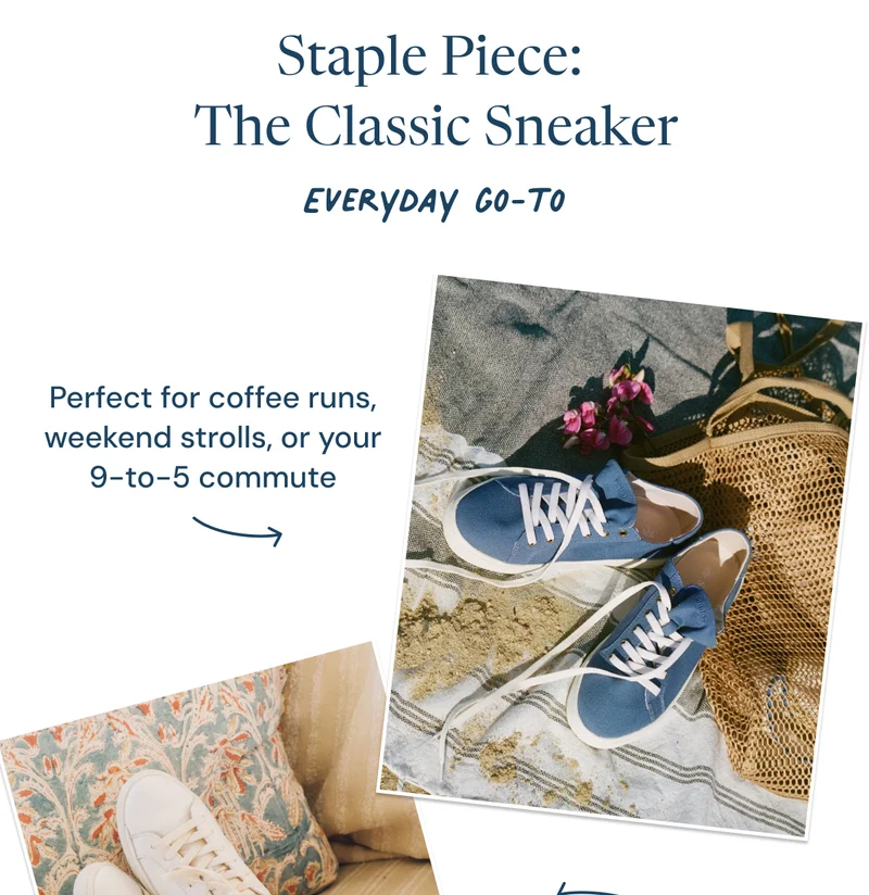 Staple Piece: The Classic Sneaker. Everyday go-to