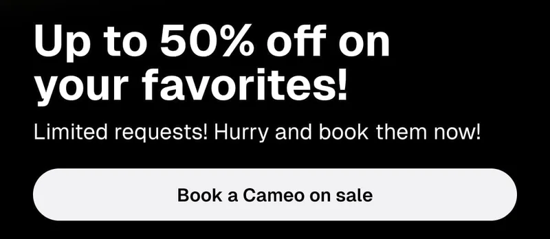 Up to 50% off on your favorites! Limited requests! Hurry and book them now!