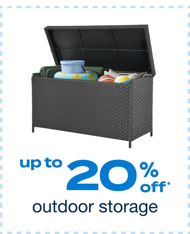 Up to 20% off Outdoor Storage