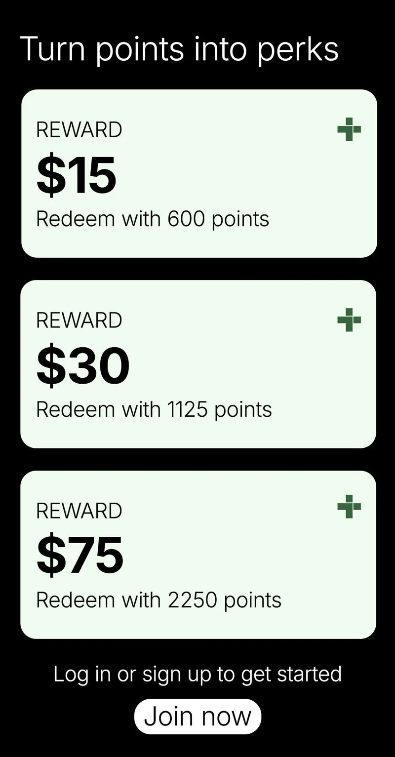 Turn points into perks