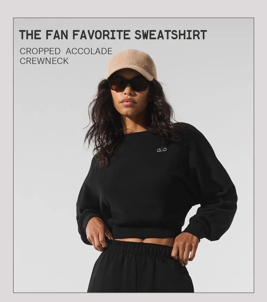 THE FAN FAVORITE SWEATSHIRT. CROPPED ACCOLADE CREWNECK