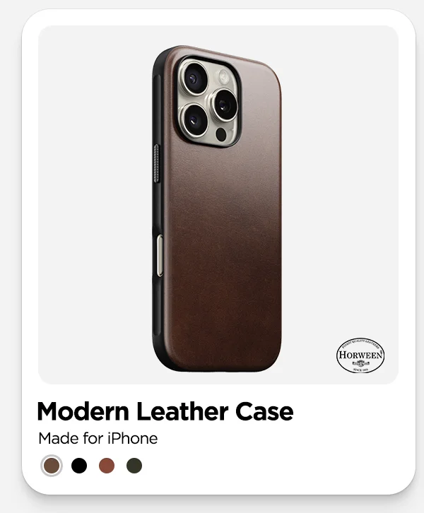 Modern Leather Case in Rustic Brown Horween. Made for iPhone. Shop the Horween Collection