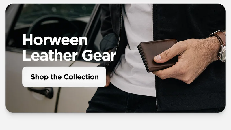 Horween Leather Gear. Shop the collection. Featuring Traditional Band and BiFold Wallet in Rustic Brown.