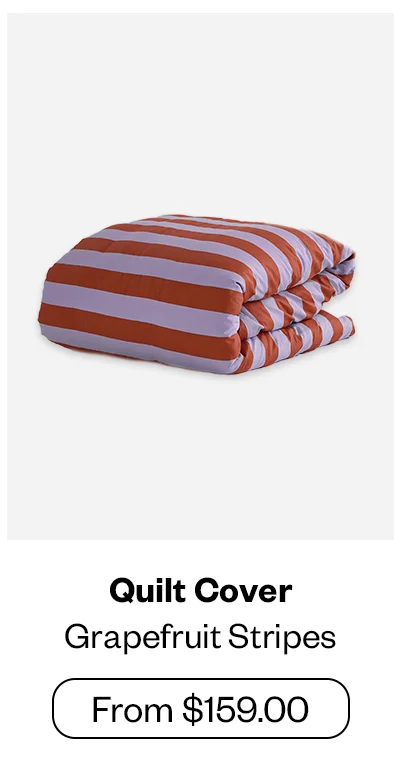Quilt Cover - Grapefruit Stripes