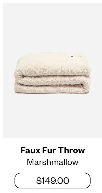 Faux Fur Throw - Marshmellow