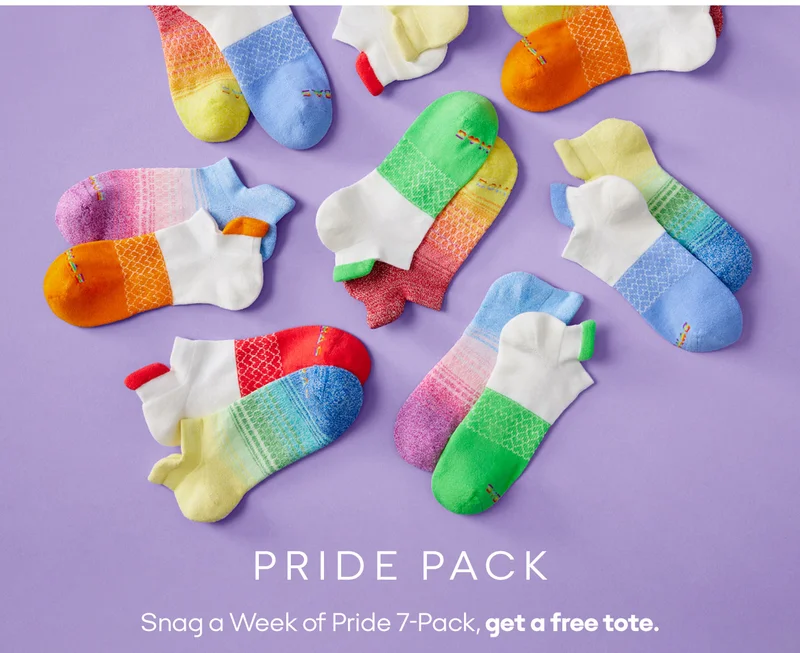 PRIDE PACK. Snag a Week of Pride 7-Pack, get a free tote.