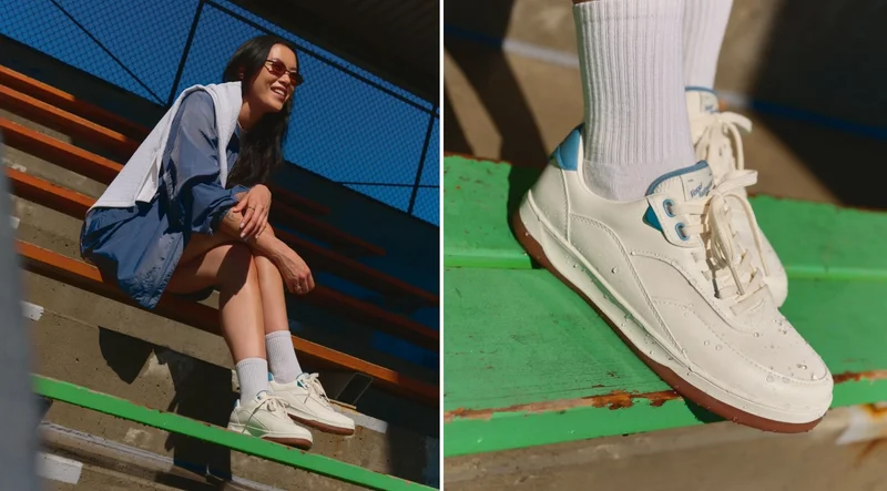 Dual graphic of two people wearing the Courtside Classic.